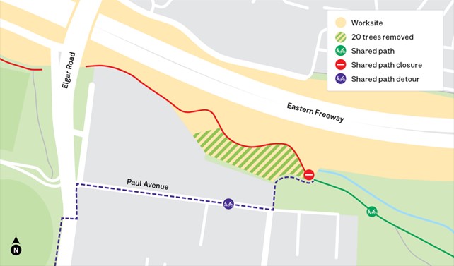 Paul Avenue works map