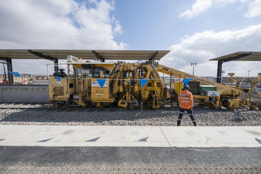 Track works continue at the new West Tarneit Station