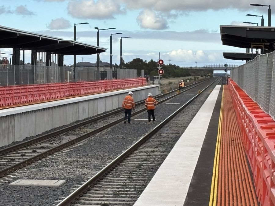 Platforms at the new West Tarneit Station