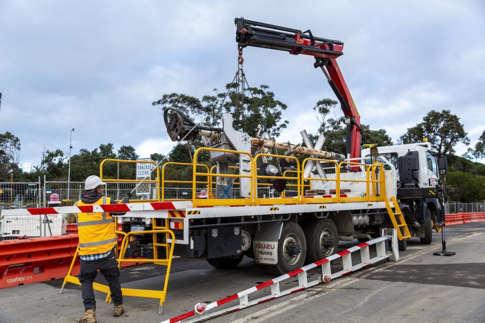 Boom gate removal at Park and Charman roads in Cheltenham 