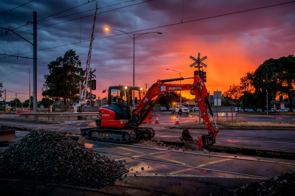 Works continue through the night and into Saturday morning during the recent occupation