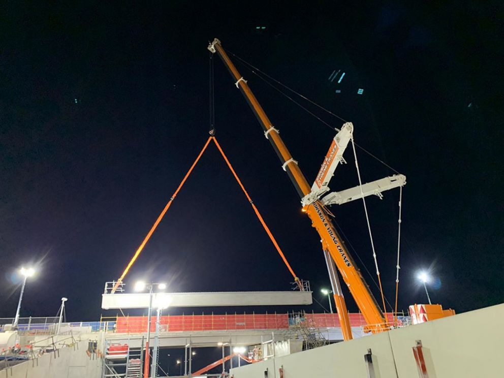 June 2020 - O'Herns Road bridge beam installation