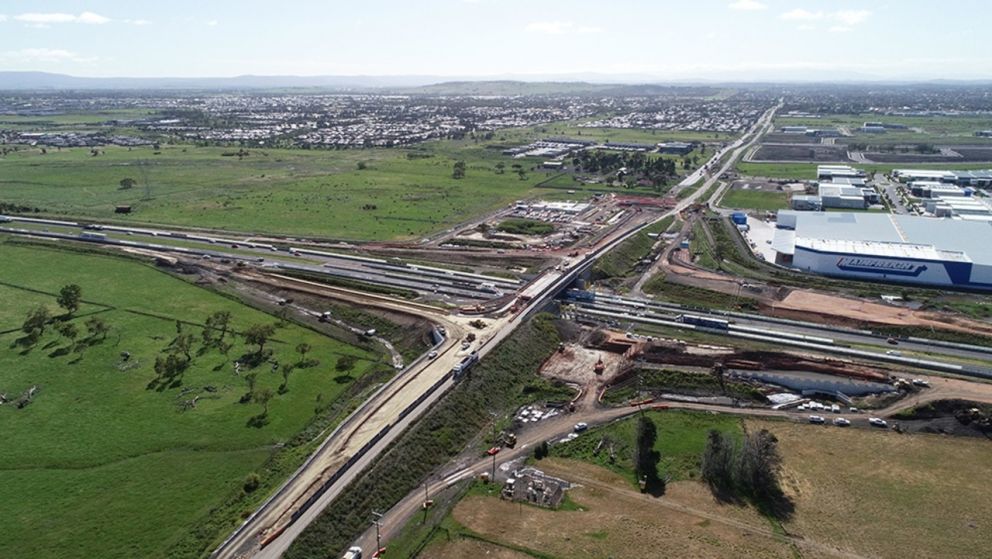 O'Herns Road Upgrade - construction progress image on stage 2, Nov 2020