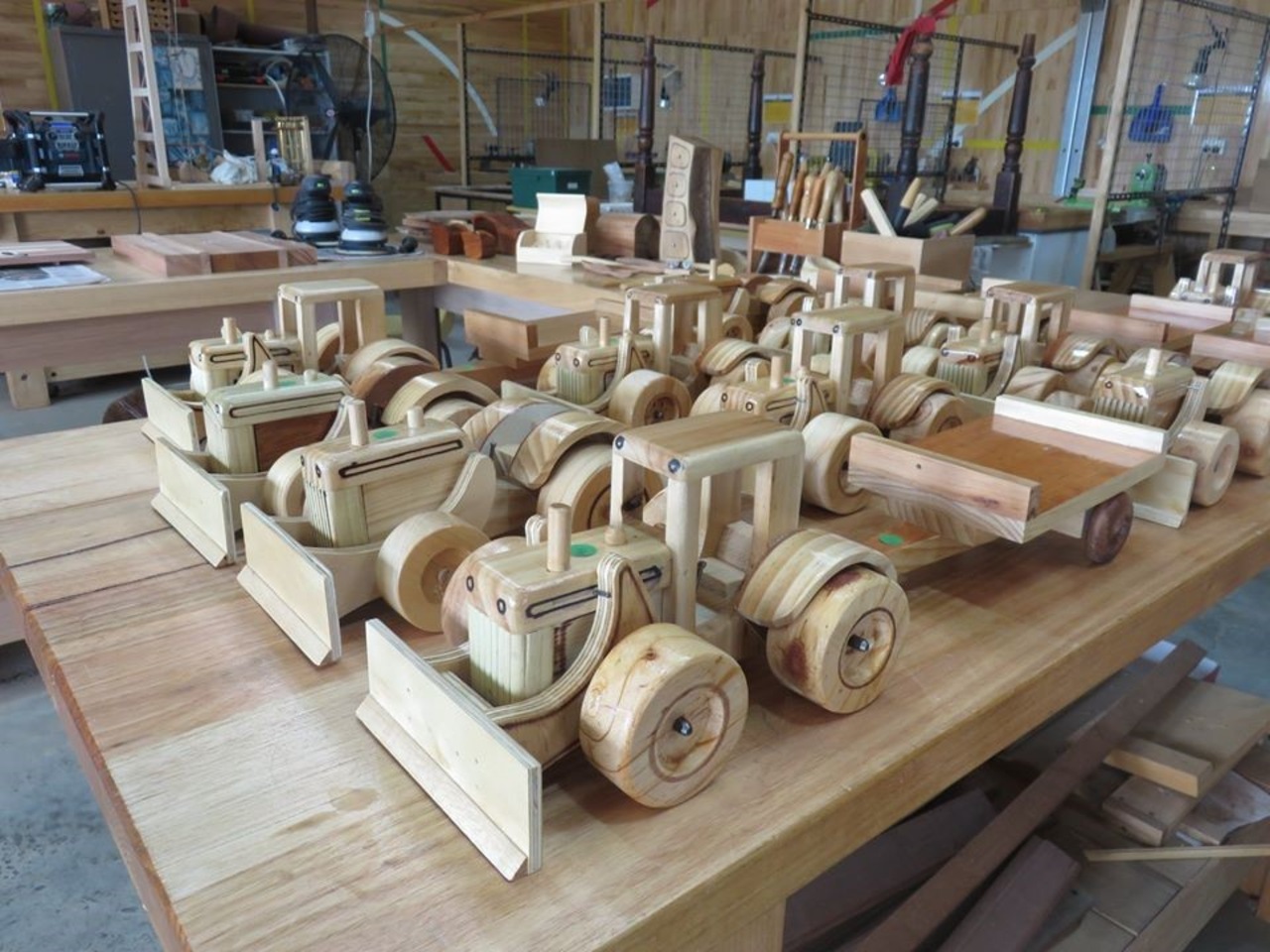 The Colac Woodcrafters Guild reused the wood and made toys.