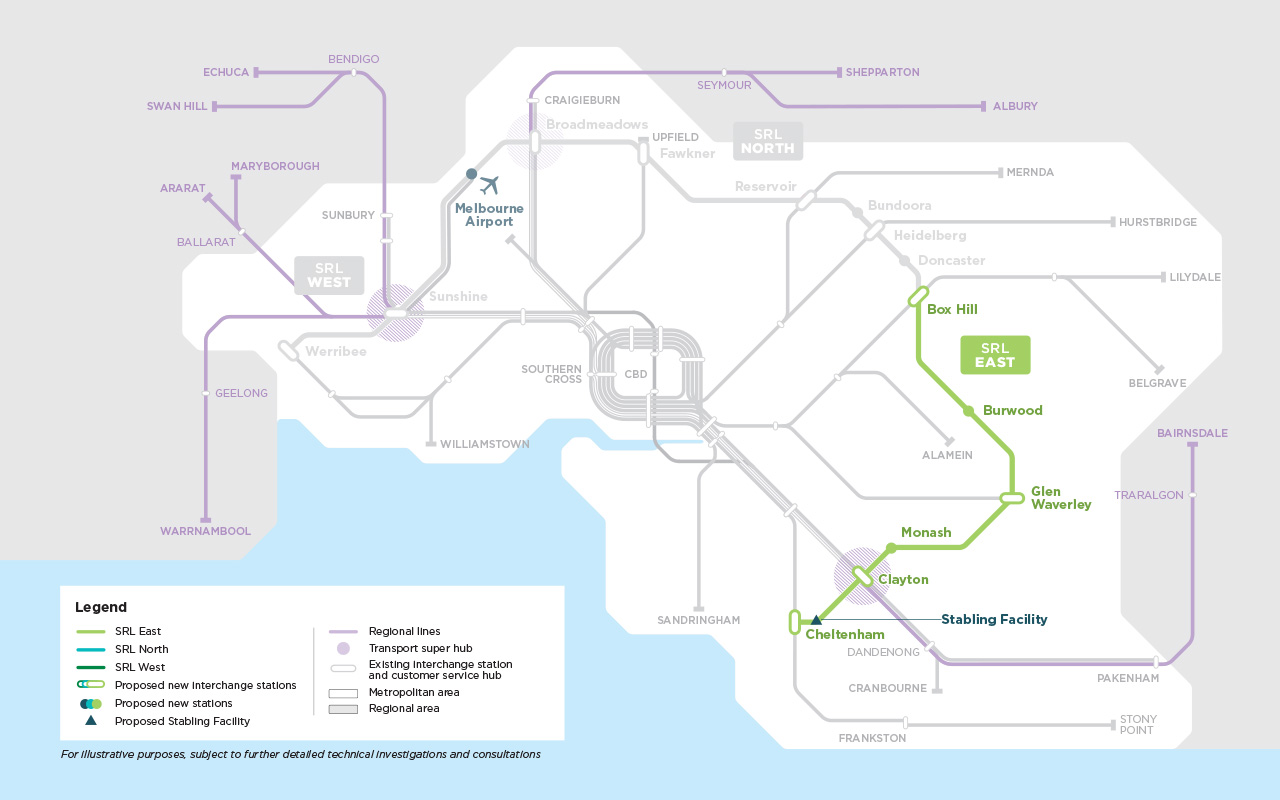 SRL map: SRL East highlight
