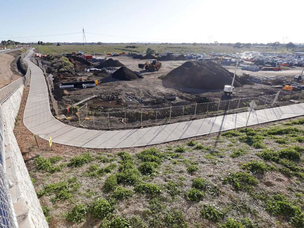 Works continue to build the new and upgraded walking and cycling path