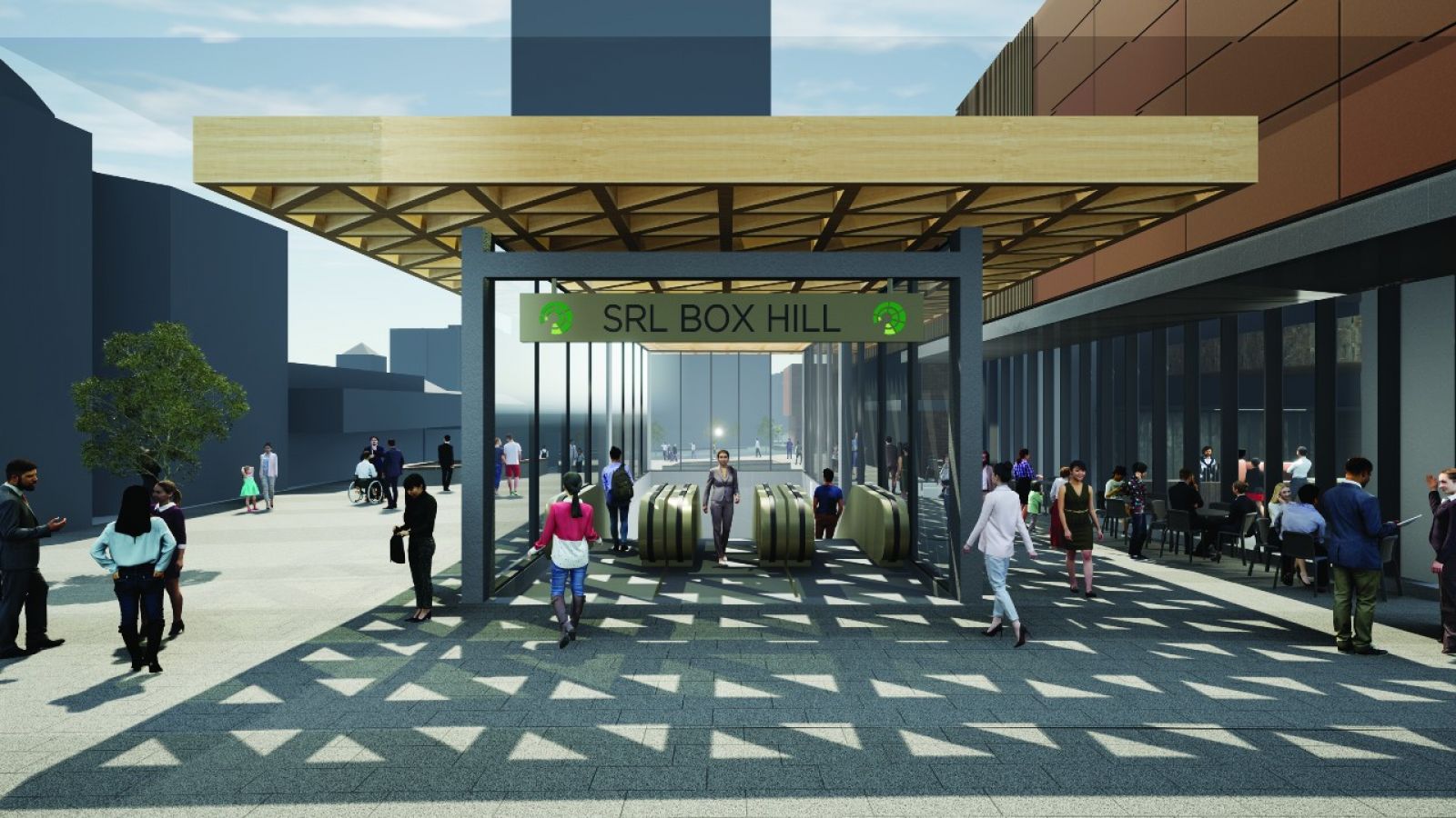 Concept design: Box Hill SRL Station entrance