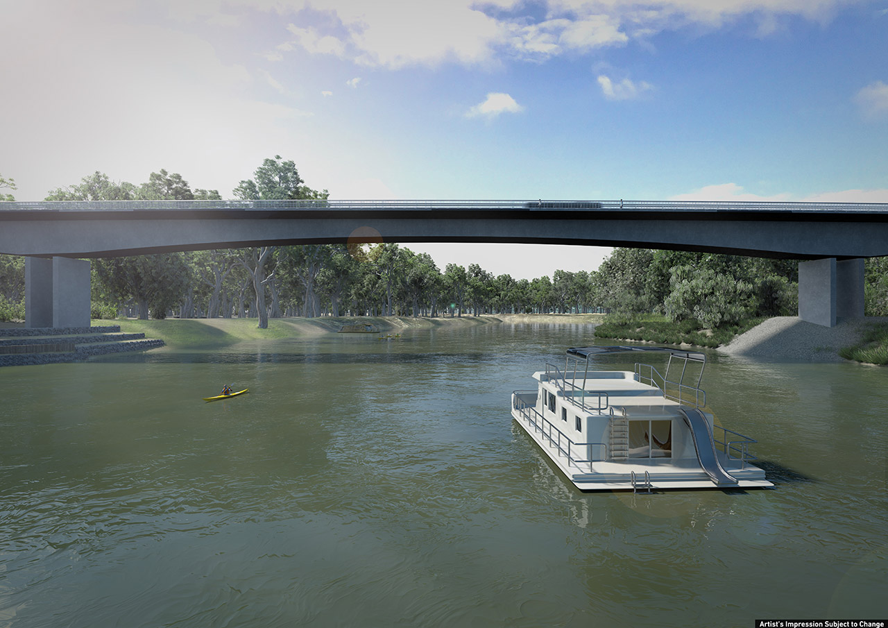 New bridge over the Murray River artist's impression subject to change