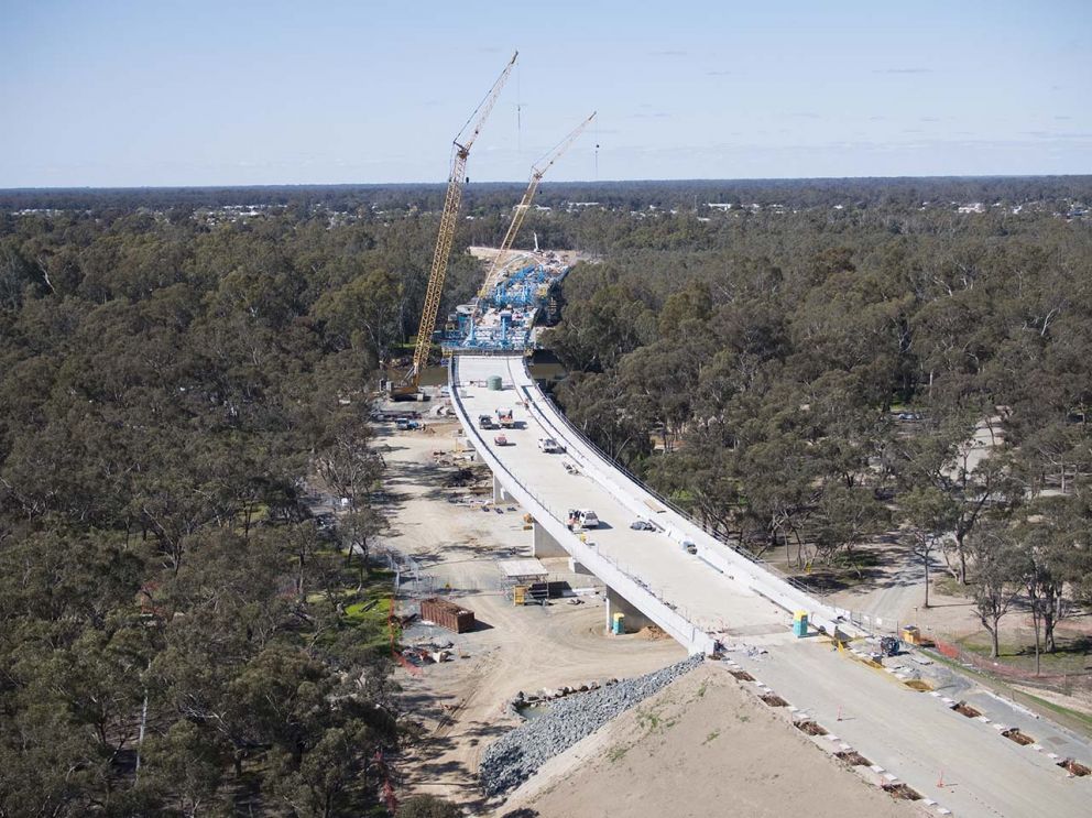 The approach span coming together