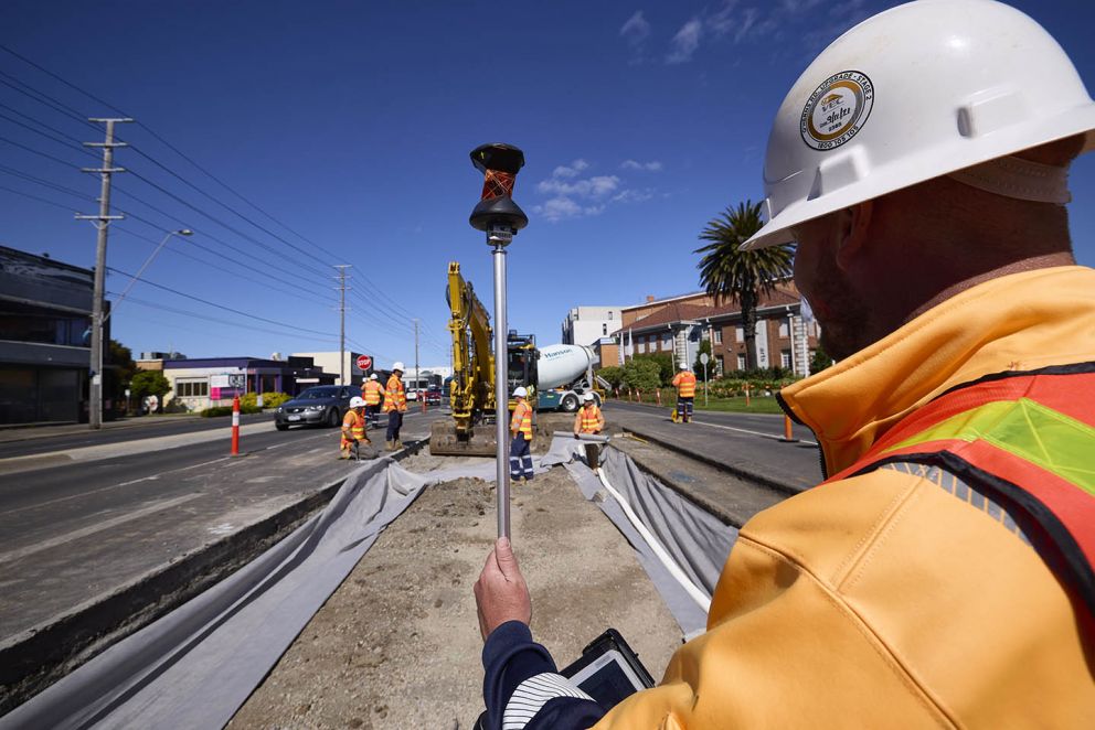 South Road and Nepean Highway construction image November 2021