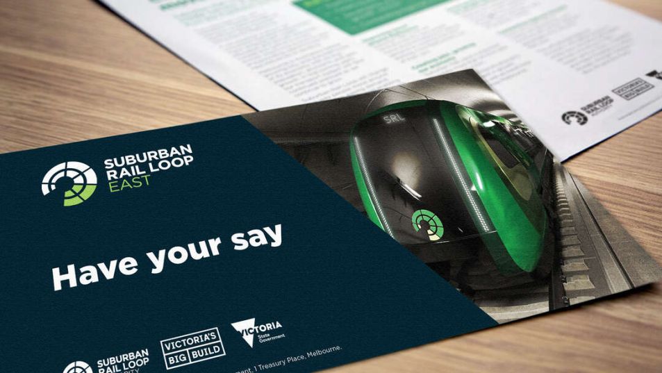 Suburban Rail Loop pamphlet titled 'Have your say'