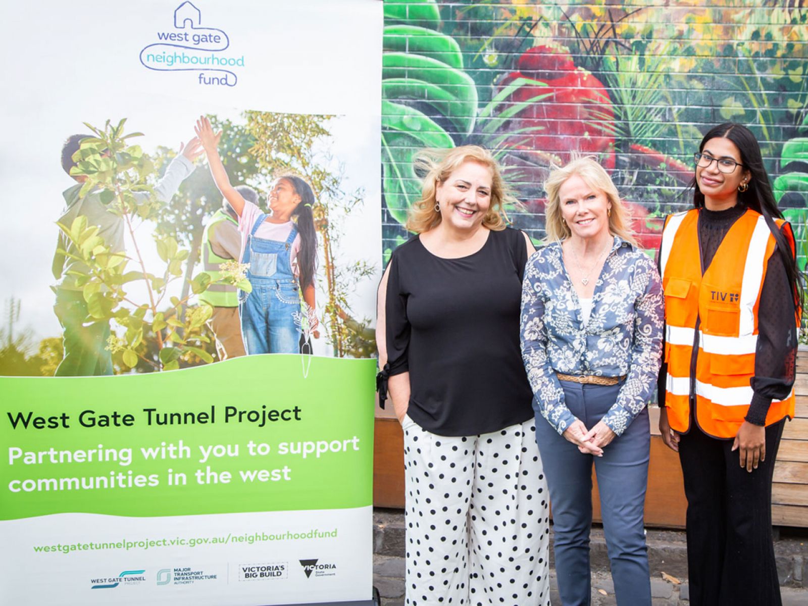 (From Left to right) Janet Cribbes, CEO of TWACF, Liz Evans, West Gate Tunnel Project’s Deputy Director Engagement and Yasara Dissanayake, TWACF Workplace Diversity Officer.  