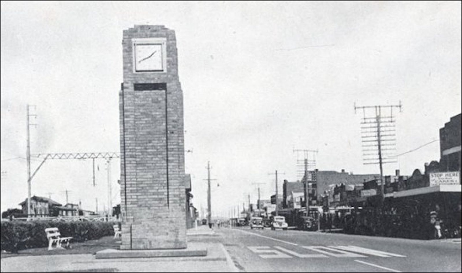 Black and white image of the Chelsea clock tower