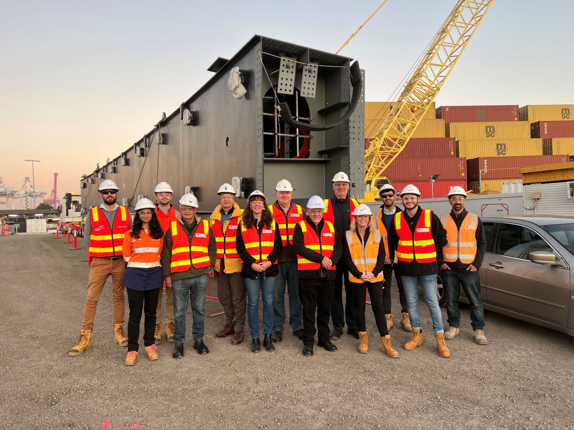 CLG members visiting the Maribyrnong River work site on 23 May 2022