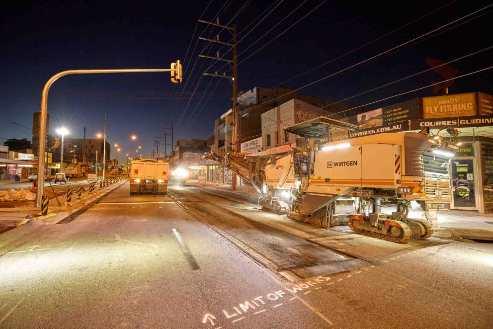 Taylor Street and Jasper Road Construction Image - February 2022