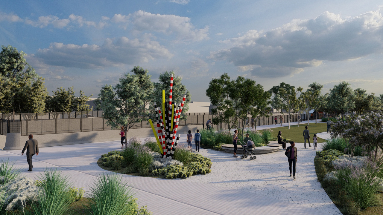 The new sculpture will be located in the new linear park along Hartington Street