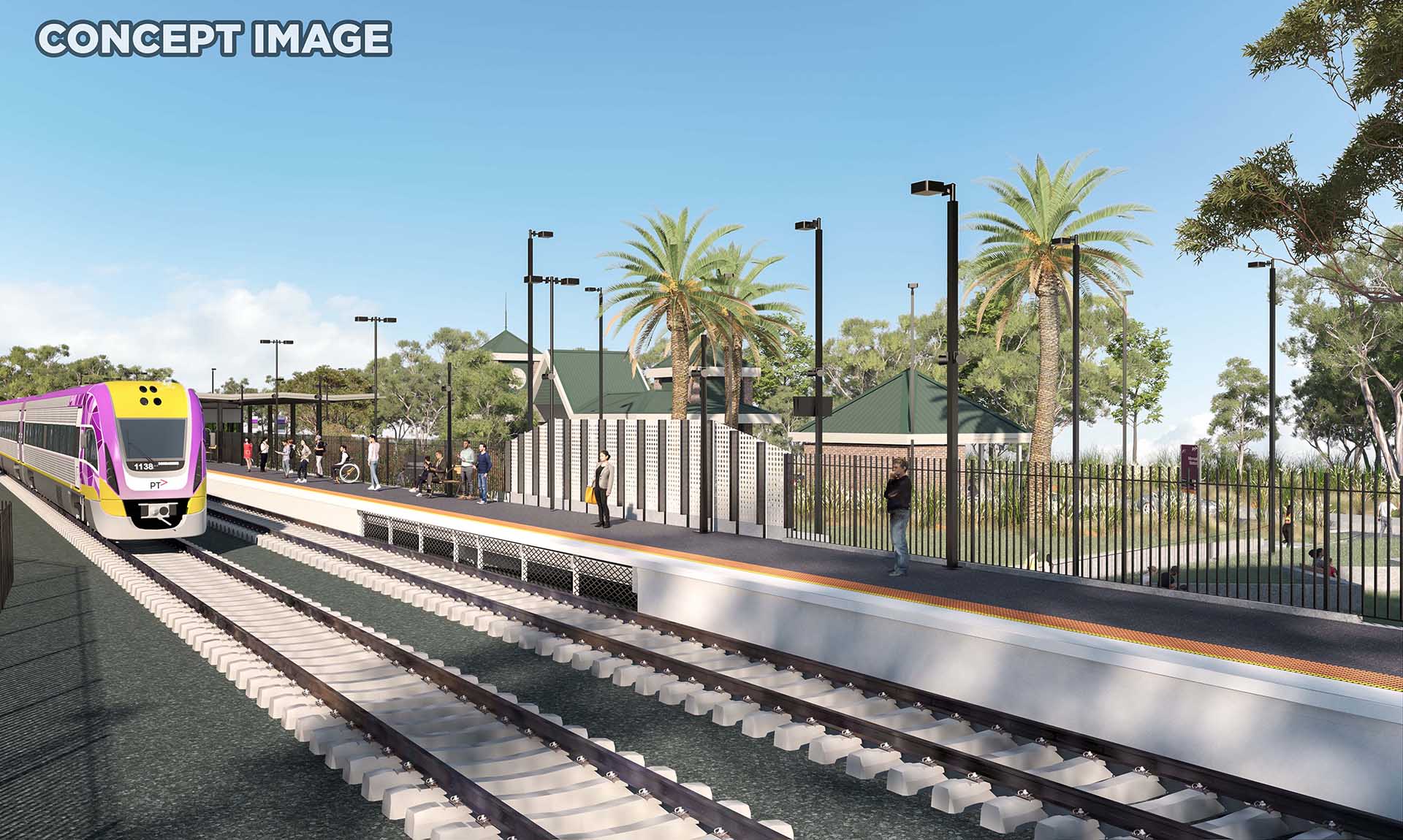 Preview arial concept design of Morwell Station