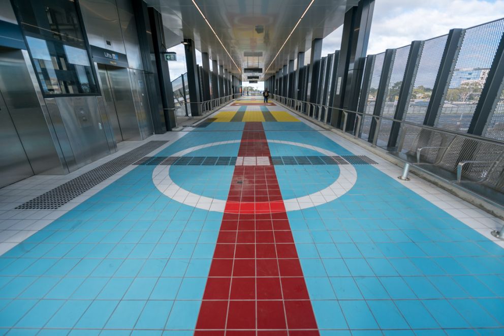 Hoppers Crossing Station pedestrian and cyclist overpass artwork