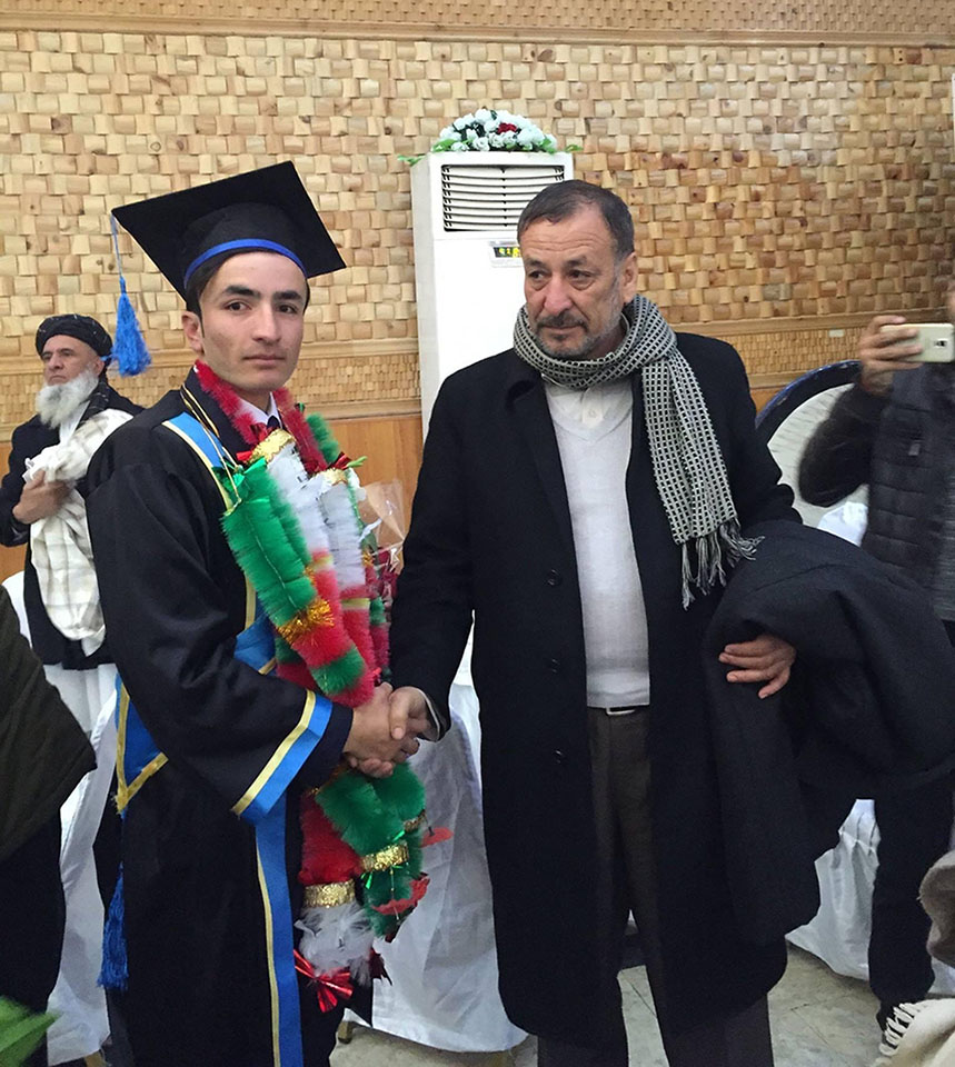 Tariq Zia graduation with his father 