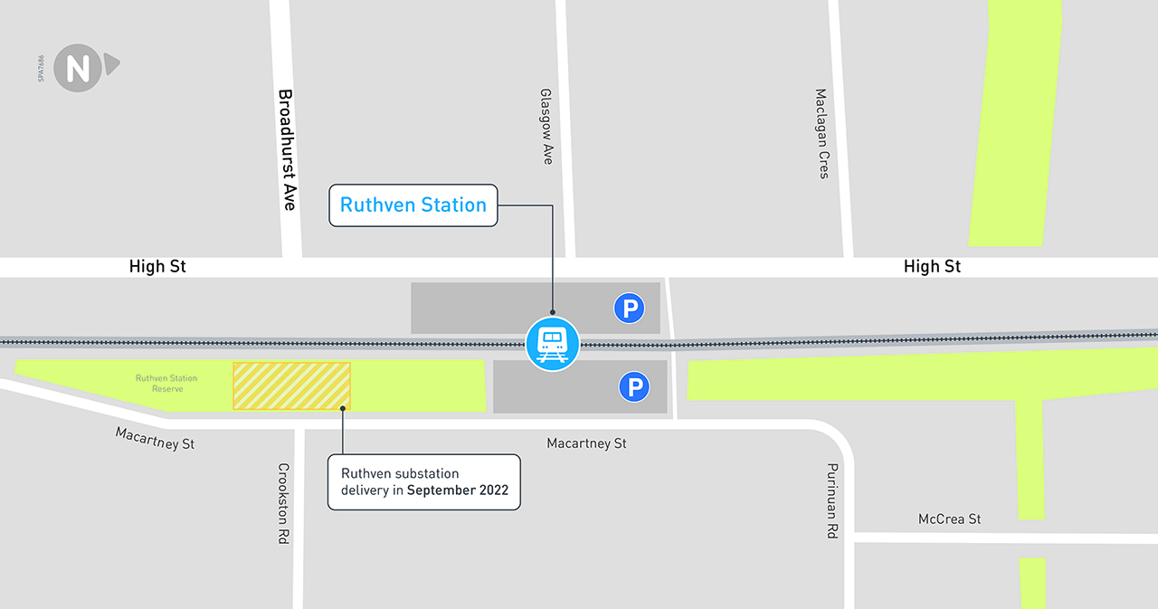 Ruthven Station substation map