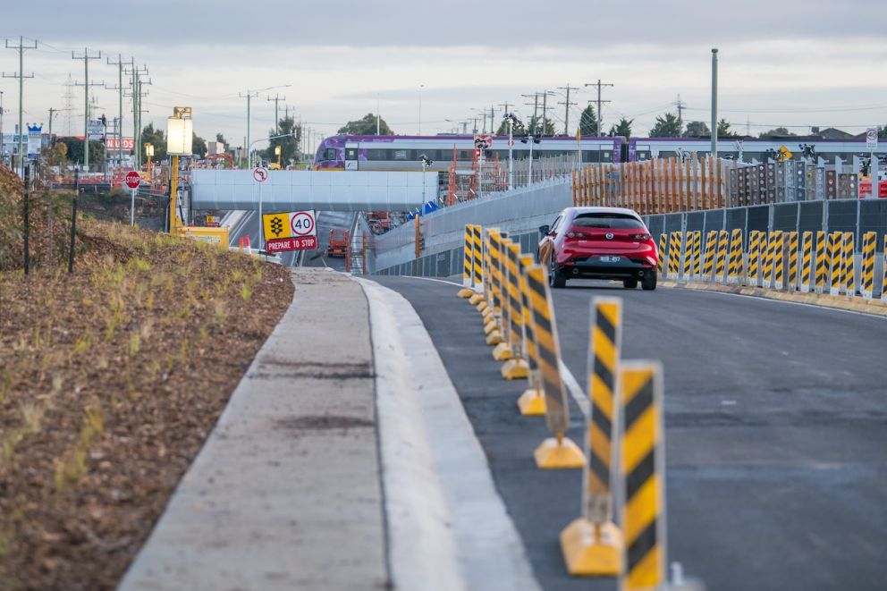 Works continue to complete the new Robinsons Road shared use path and landscaping