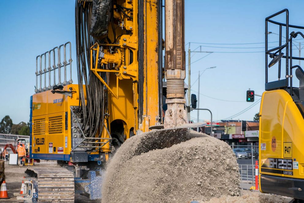 Piling Rig in action