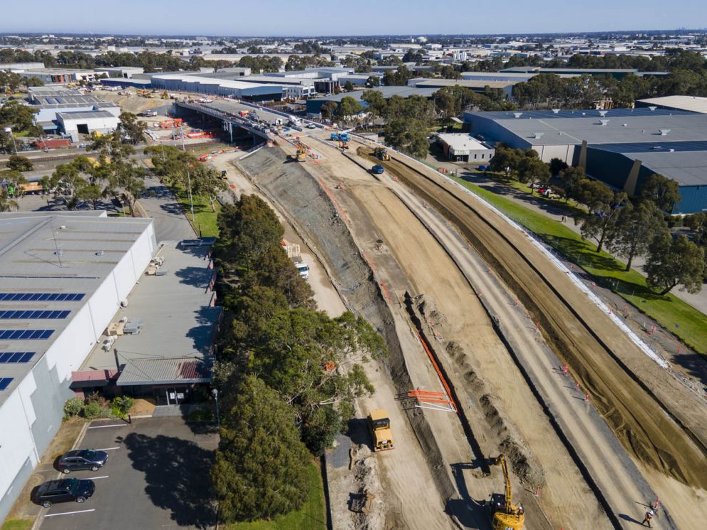 Pound Road West Upgrade construction - September 2022