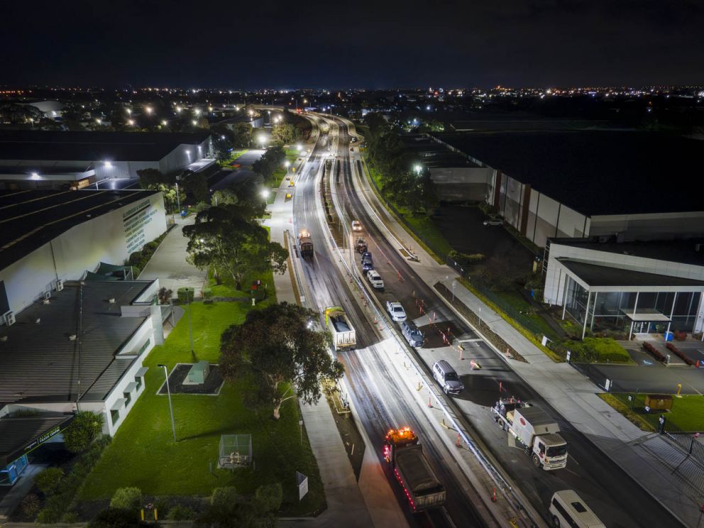 Pound Road West Upgrade construction - June 2023