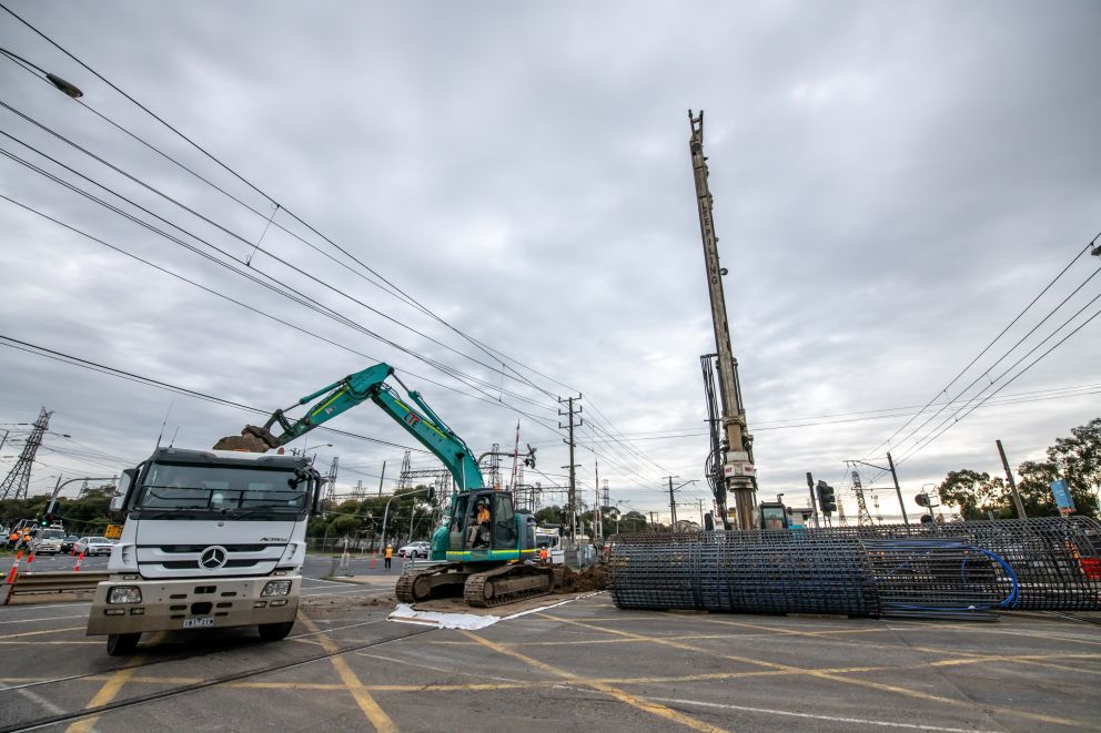 Excavators on site at Keon Parade