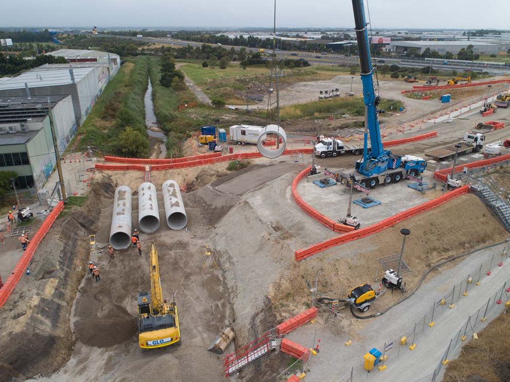 We installed three huge culverts at Boggy Creek  to improve with flood mitigation and minimise  the risk of disruption to the upgraded road.