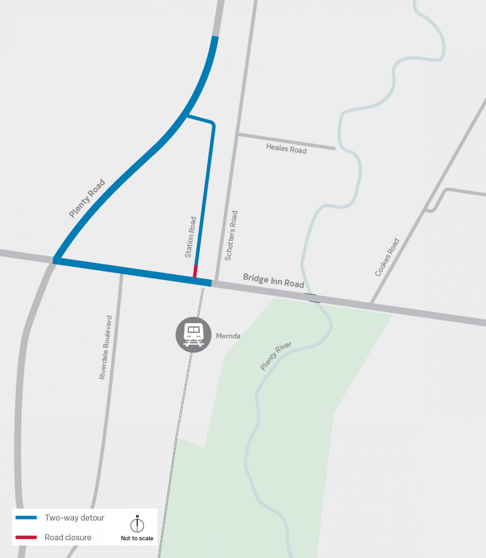 Station Rd Detour Map