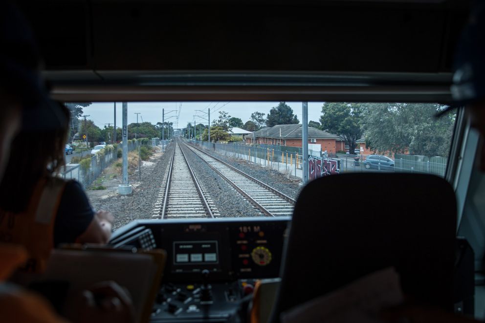 The temporary track will keep Frankston Line trains running while we remove the level crossings and build the new Parkdale Station