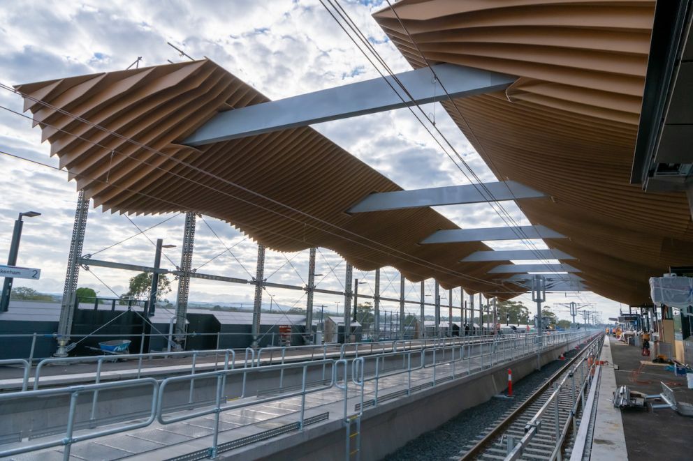 The platforms at Pakenham Station