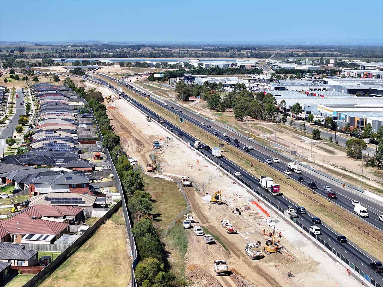 Pakenham Roads Upgrade construction April 2024