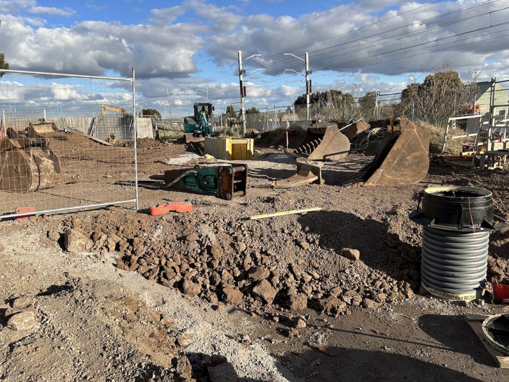 Early works underway at Old Calder Highway