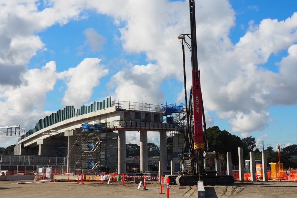 Road bridge takes shape at Station Street