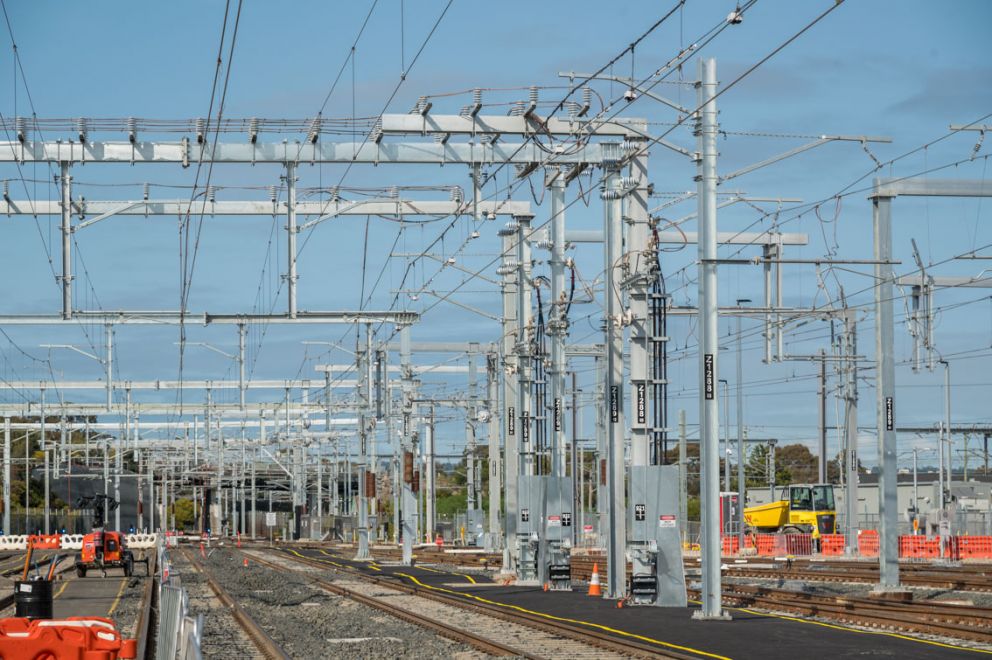 New electrical infrastructure at the Kananook Train Stabling Yard