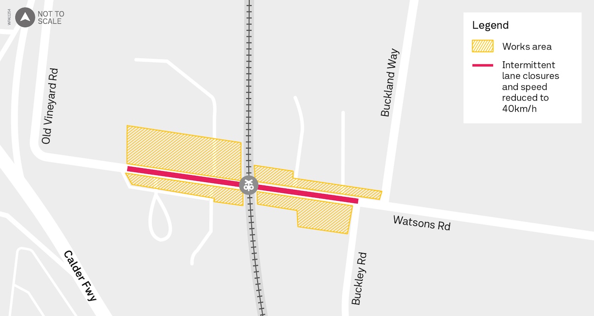 Watsons Road site establishment map