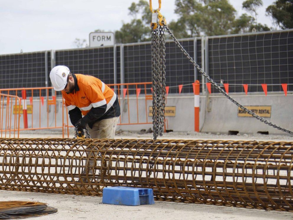 November 2024- Preparing a reinforcement cage for piling works