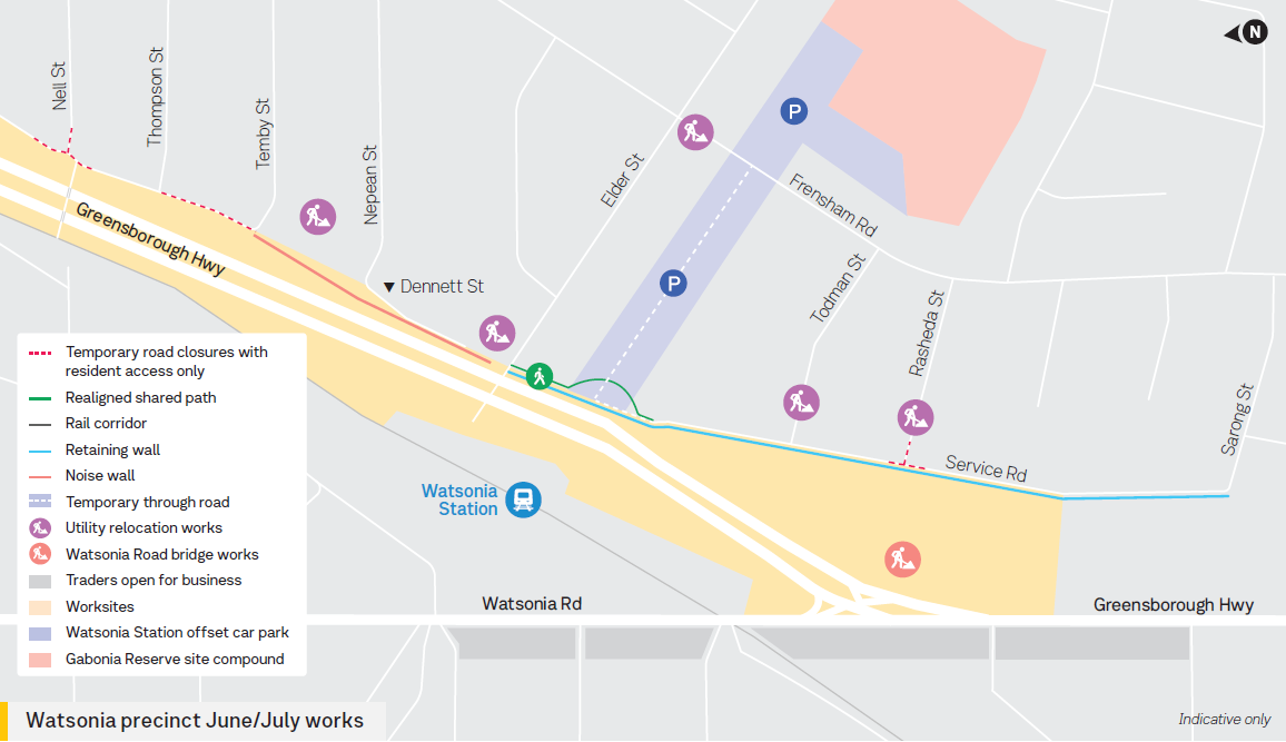 Watsonia precinct works map