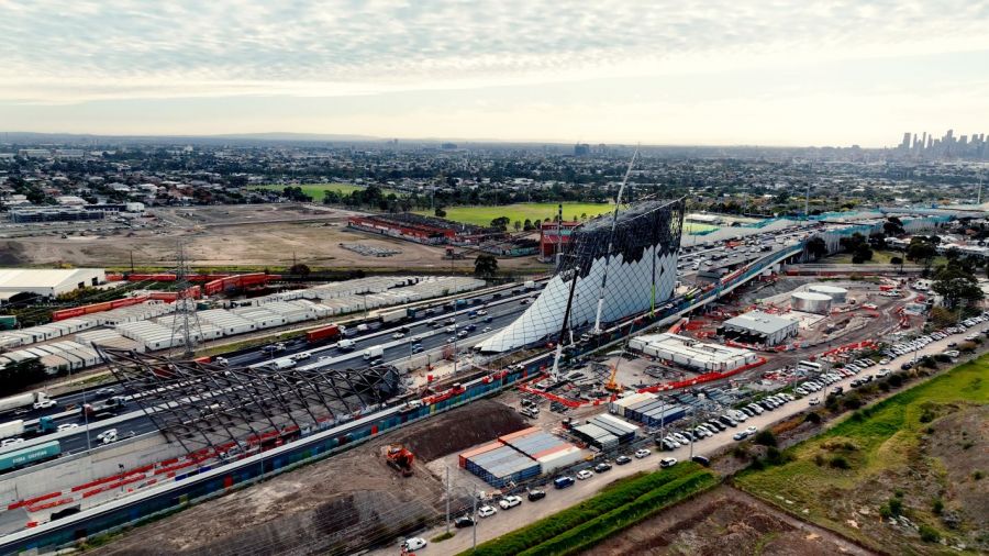 The southern outbound portal between Millers and Williamstown Roads.