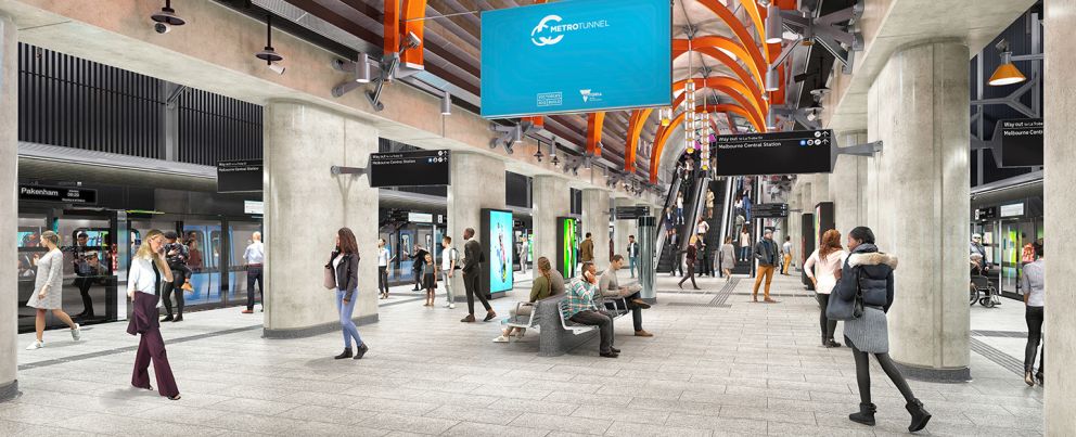 State Library Station platform render