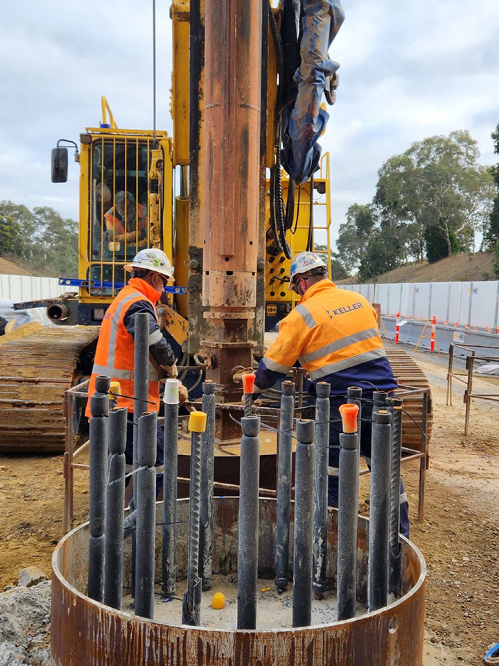 An up-close look at one of the 34 foundations we’ve built to support the wider overpass