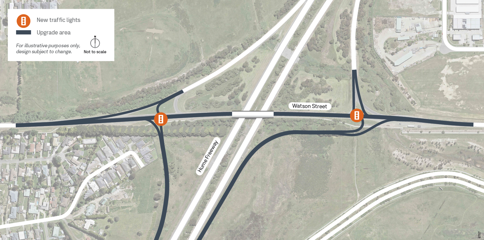 Watson Street Interchange overview map