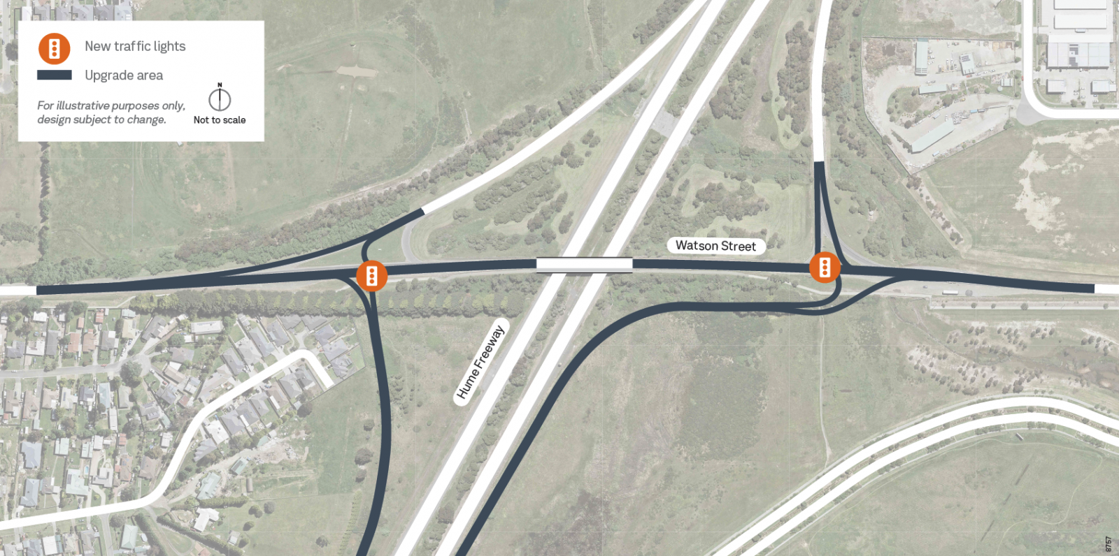 Watson Street Interchange overview map