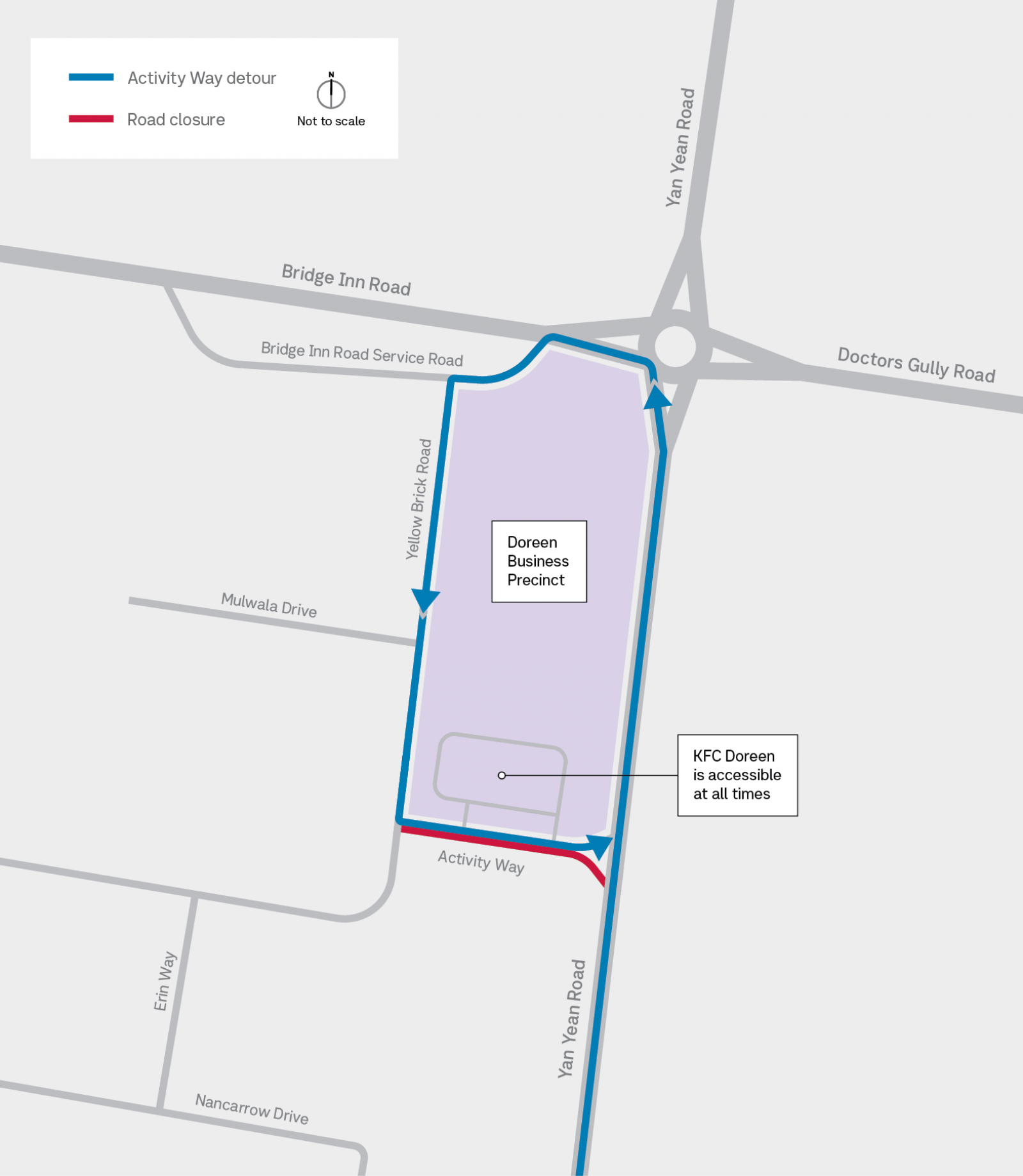 Detour map September 2025