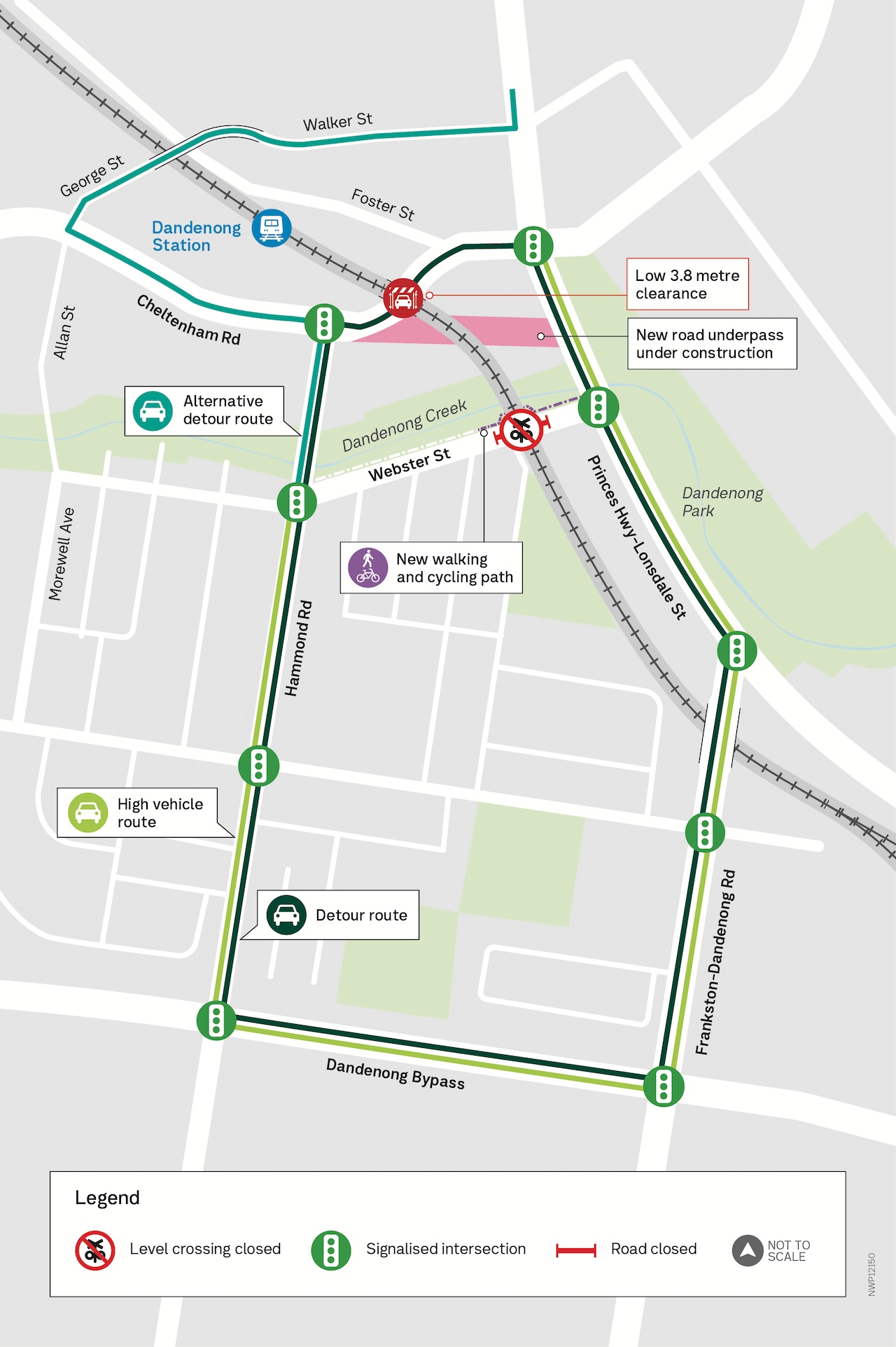 Getting around Dandenong wayfinder map