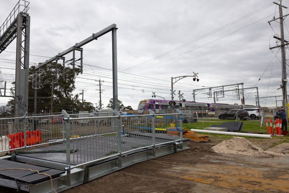 Cycling and pedestrian board walk under construction