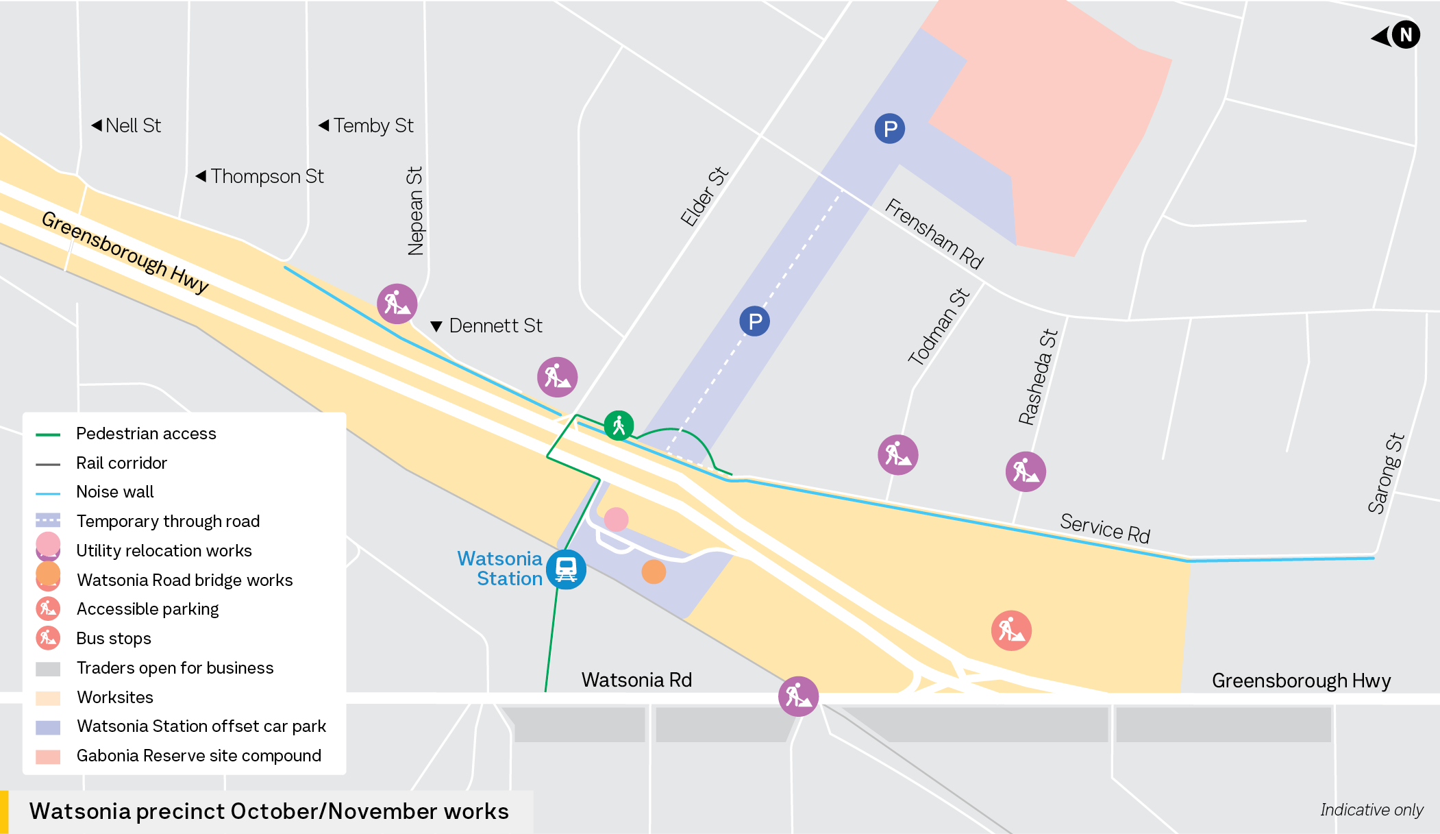 Watsonia precinct works map