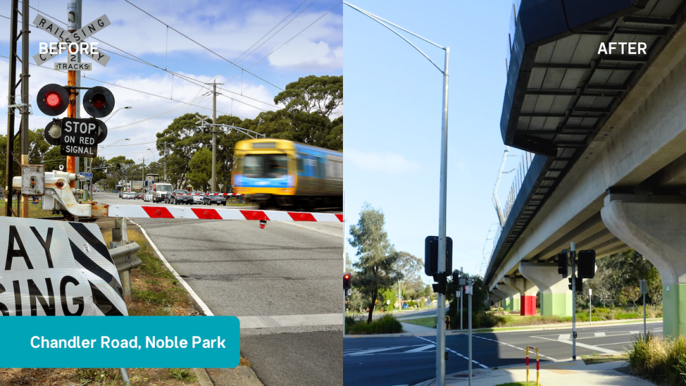 Chandler Road, Noble Park before and after